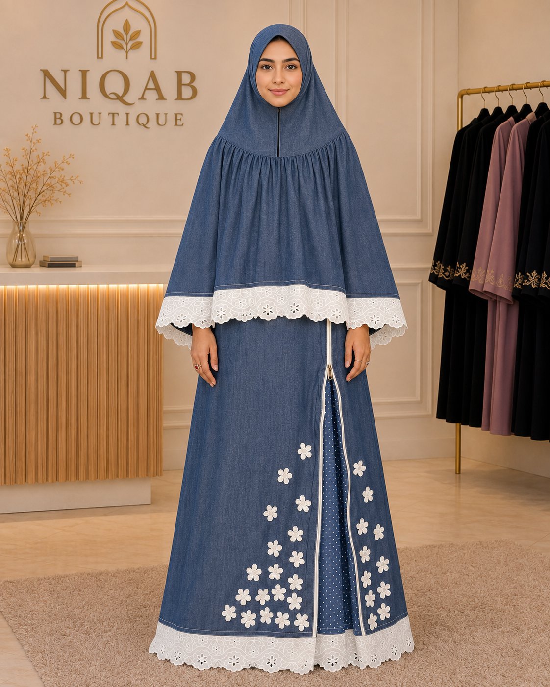 DENIM WITH WHITE FLOWER RIDA (NBR0818) - Image 2