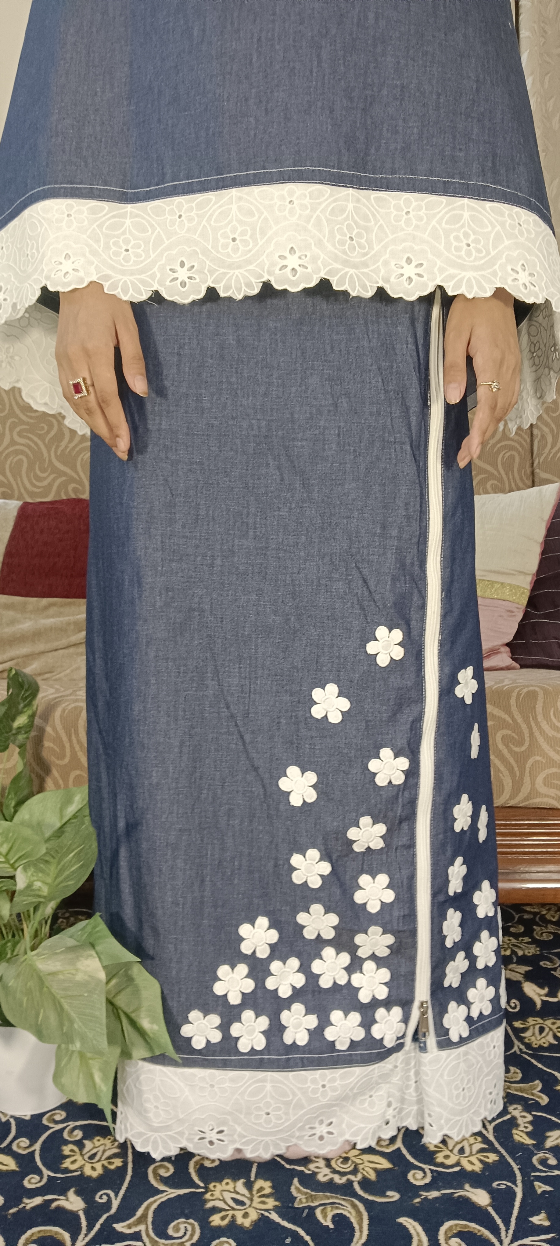 DENIM WITH WHITE FLOWER RIDA (NBR0818) - Image 3