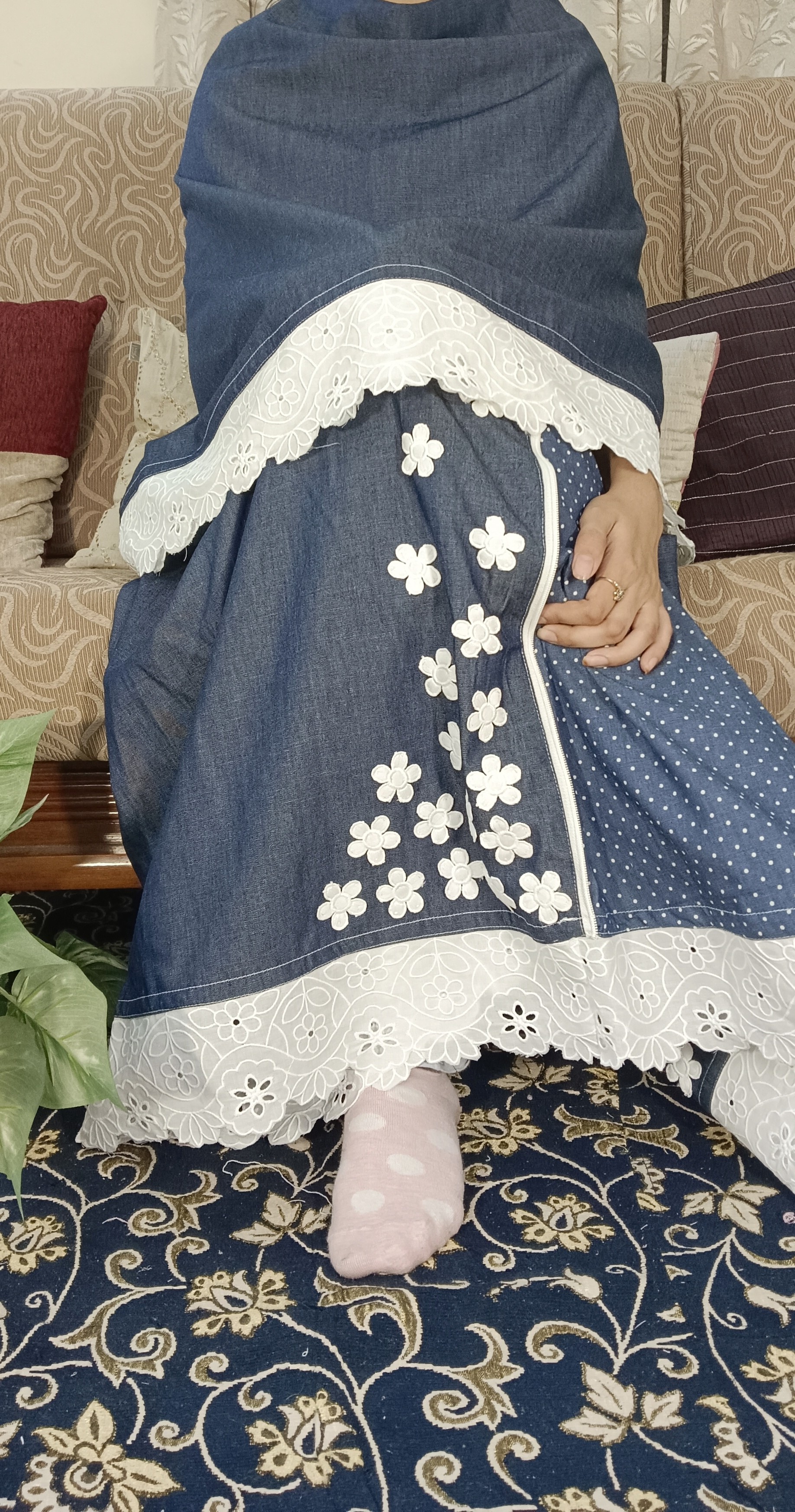 DENIM WITH WHITE FLOWER RIDA (NBR0818) - Image 5