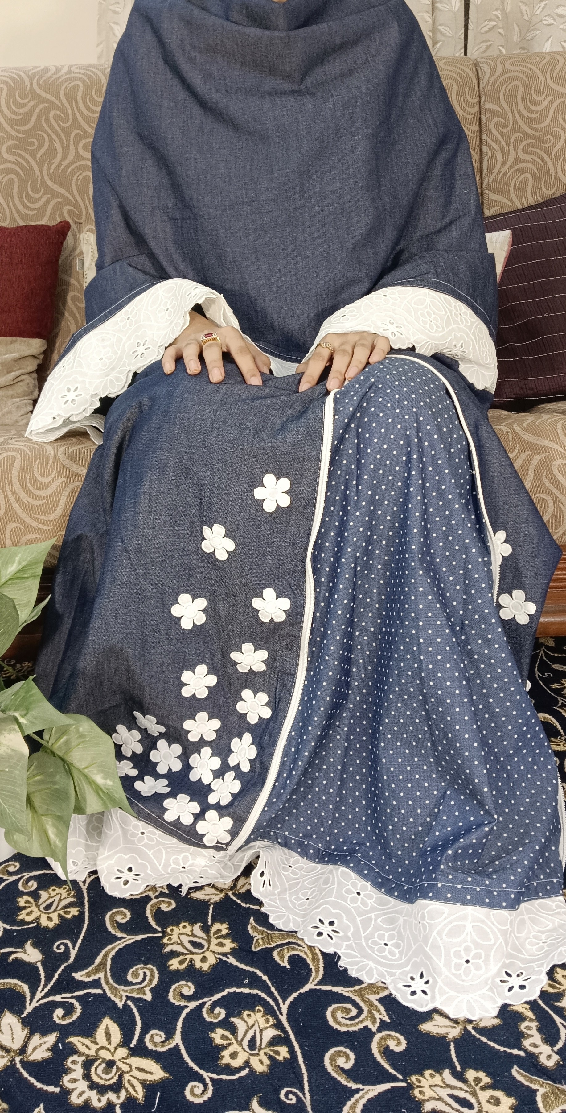 DENIM WITH WHITE FLOWER RIDA (NBR0818) - Image 4
