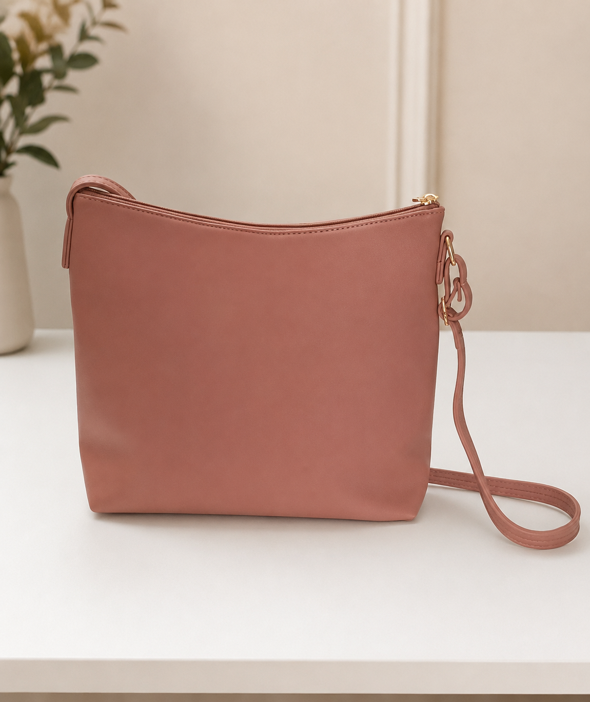 HAND BAG DUSTY ROSE PINK - Image 2